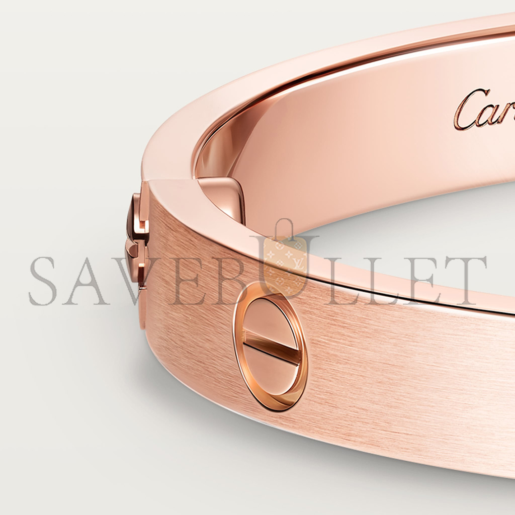 CARTIER BRACELET LOVE, MODÈLE CLASSIQUE, BRUSHED FINISH BROSSÉE, 4 DIAMANTS B6080017